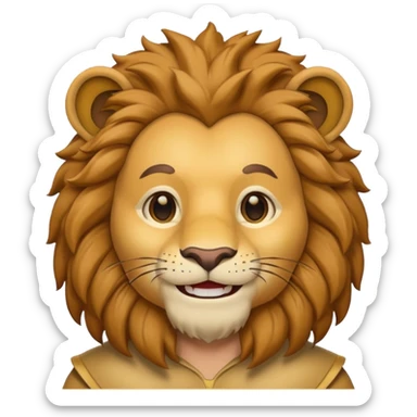 man in lion  costume  sticker