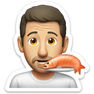 adam sandler eating raw salmon sticker