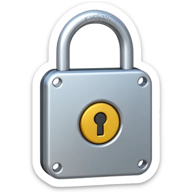 cybersecurity padlock with circuit lines emoji sticker