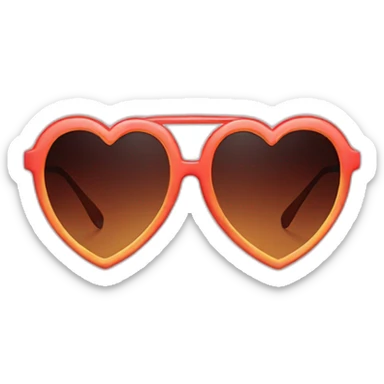 Heart-shaped-sunglasses sticker