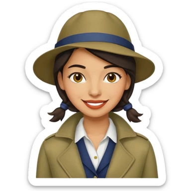 Urban French woman  sticker