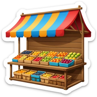 Street Market Stall
 sticker