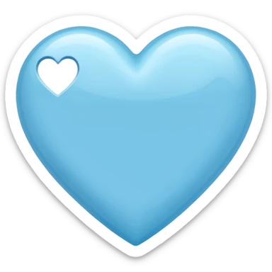 Light blu heart sticker