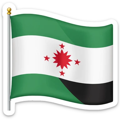 Just do a simple flag I want to put in my bio. Have u seen the panjshir flag do that it’s not in the emojis but make it exactly like the picture don’t add anything else. something on the middle search it up and make it in a shape of flag like the emojis no it’s goes like green on  sticker