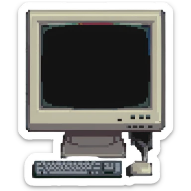 Old computer monitor sticker