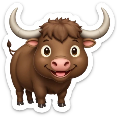 A funny water buffalo sticker