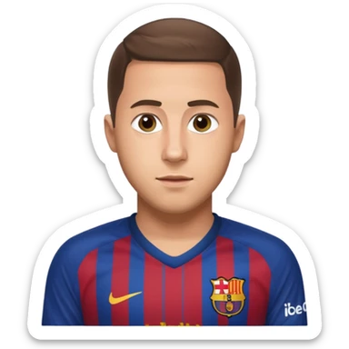 Crea a Eden Hazard con la camiseta del Barcelona sticker