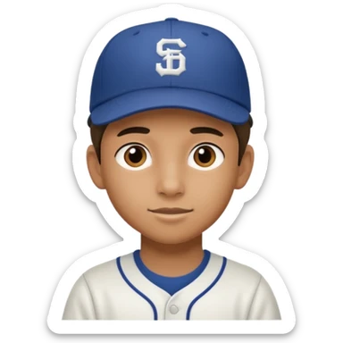 teenage boy with a baseball hat on sticker