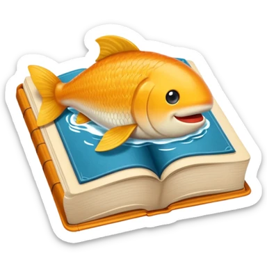 Livro cor salmão sticker