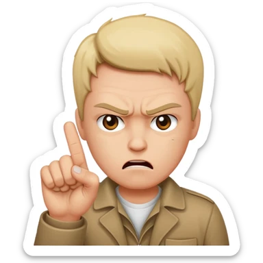 middle finger figgo sticker