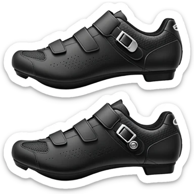make an emoji of an indoor cycling shoes, both of them needs to be black sticker