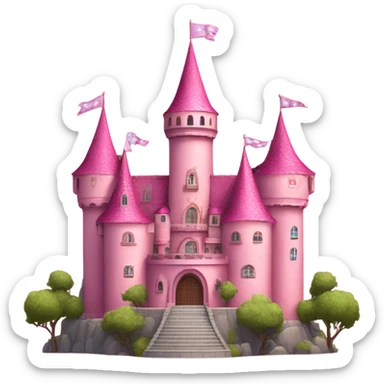 Pink castle sticker