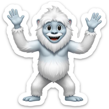 yeti dancing sticker