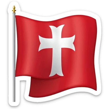 Le drapeau savoyard est de format rectangulaire. Il a un fond rouge légèrement plus foncé que le drapeau de la suisse, et une croix centrée atteignant les bords du drapeau. sticker