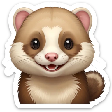 smiling ferret sticker