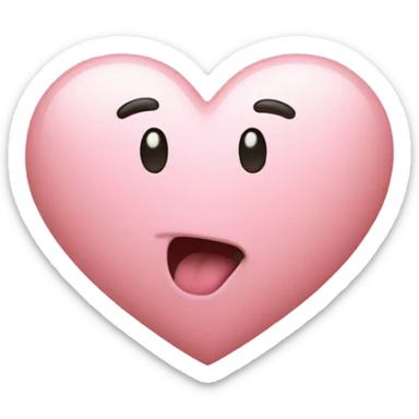 Light Pink heart pumping  sticker