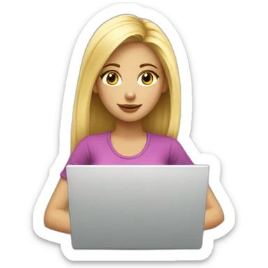 blonde-artist-girl-with-laptop sticker