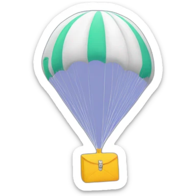 parachute and token sticker