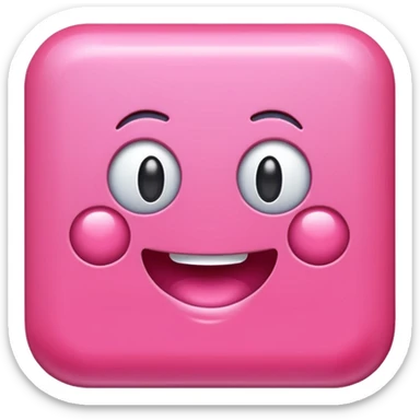 Chicle rosado rectangulo sticker