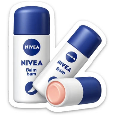 generate an ios genmoji of a NIVEA lip balm sticker