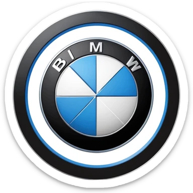 A BMW LOGO with correct colours in it sticker