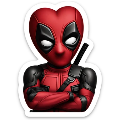 Deadpool heart  sticker