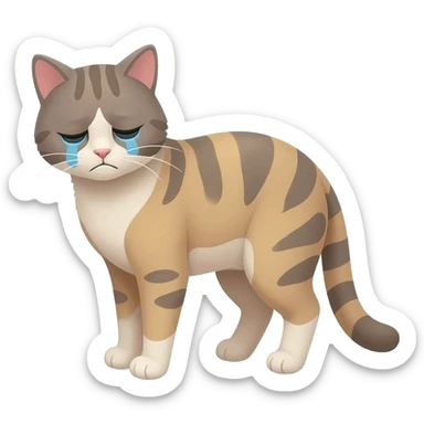sad cat sticker