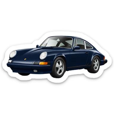 navy porsche 911 sticker