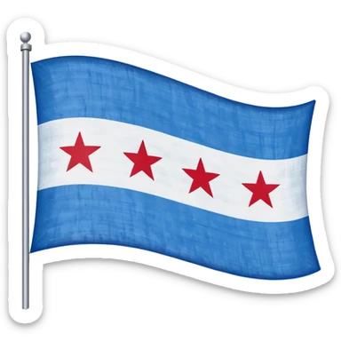 Chicago flag sticker