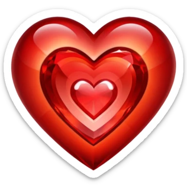 Red crystal with a red glow coming from its center. In the center of the crystal a $ sticker