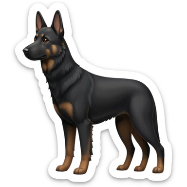 black german shepherd sticker
