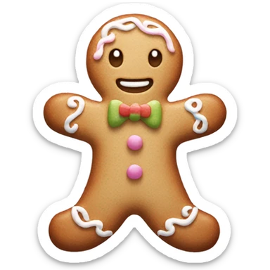 Pastel gingerbread man sticker