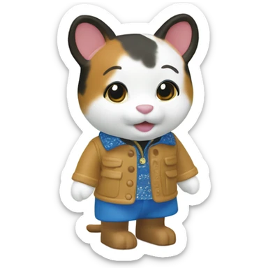 A calico critter/sylvanian families figure sticker