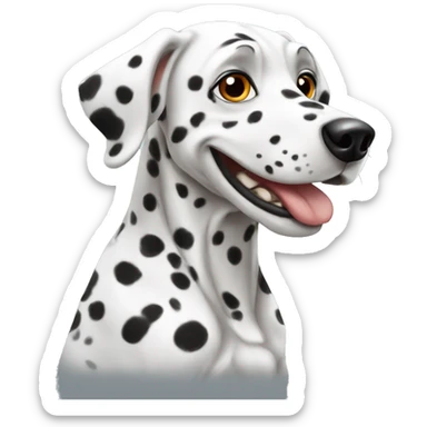 dalmatian eat sticker