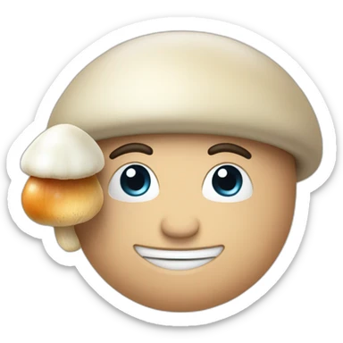 homme avec une tête de champignon sticker