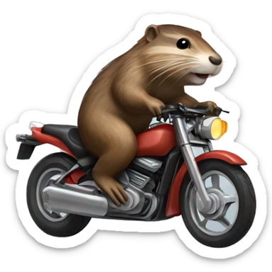 Nutria en motocicleta  sticker