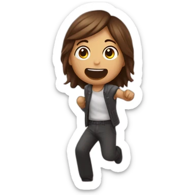 Persona sacando el dedo corazon sticker