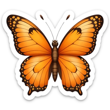 butterfly with leo print on the wings sticker