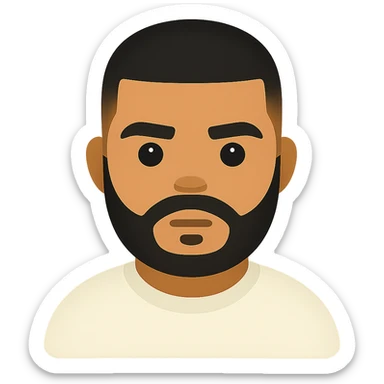 Convert this photo to a clean and simple emoji style using the general model, keeping the likeness of the original person, with no background. sticker