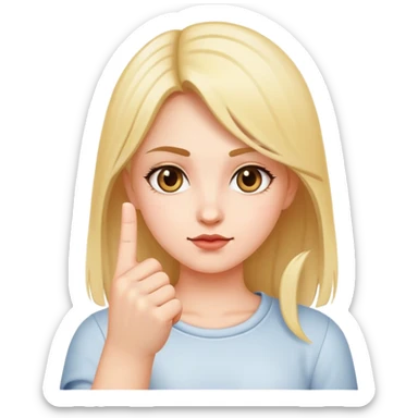 Girl with middle finger up sticker