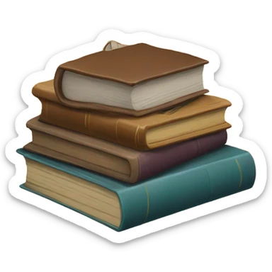 stack of books laced sticker