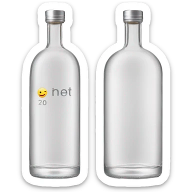Vodka bottle sticker