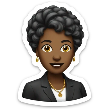 african american woman politician sticker