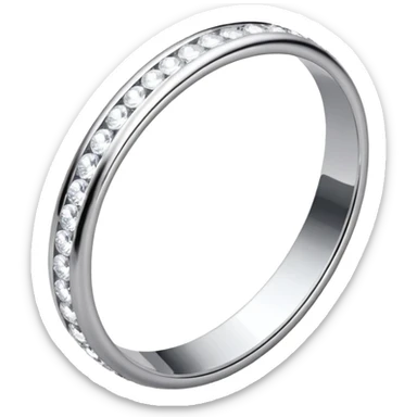 glitter white diamond married ring sticker