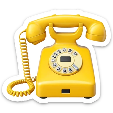 sarı telefon sticker