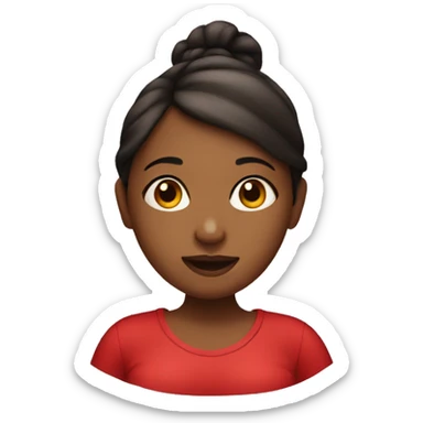 Pregnant girl in red sticker