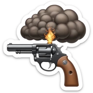 Gun with fart sticker