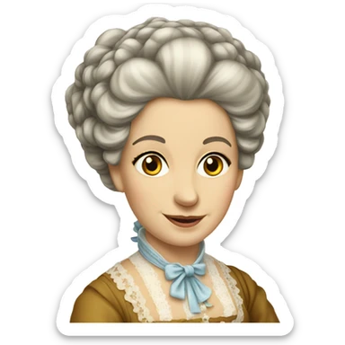 18th century Swiss lady in dress sticker
