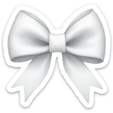 White bow sticker