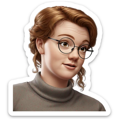 realistic portrait of a girl sticker